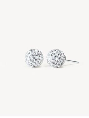 Hillberg & Berk Small Sparkle Ball Stud Earrings
